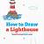 how to draw a lighthouse step by step