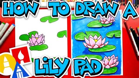 Lilypad Drawing Realistic Water Lily Drawing Easy
