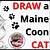 how to draw a maine coon cat step by step
