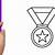 how to draw a medal easy