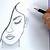 how to draw a minimalist face