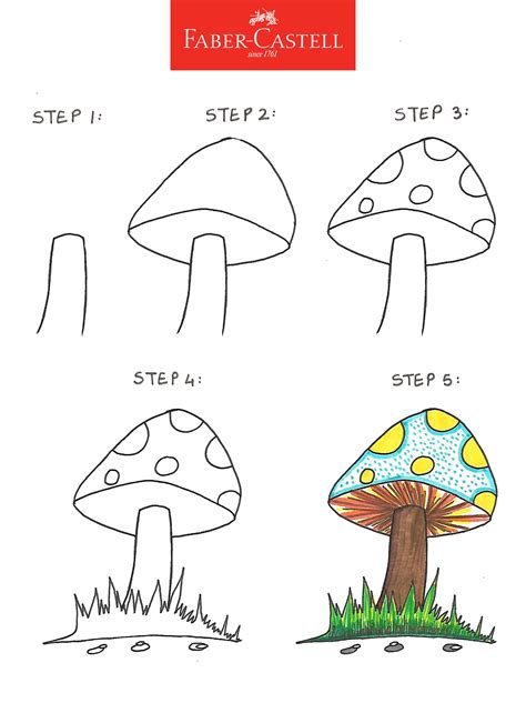 How to Draw a Mushroom Really Easy Drawing Tutorial
