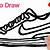 how to draw a nike shoe step by step