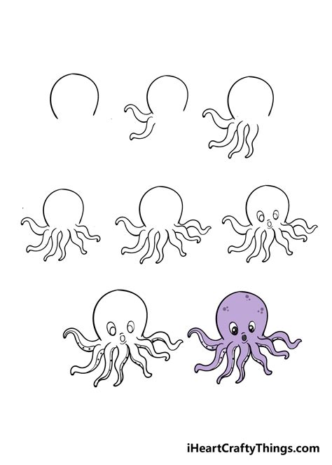 How To Draw An Octopus 🐙Octopus Drawing EASYStep By Step