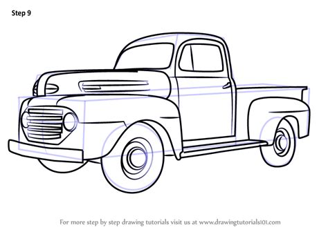Learn How to Draw a GMC Pickup Truck (Trucks) Step by Step