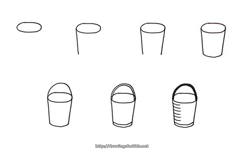 How to draw bucket step by step (very easy) YouTube