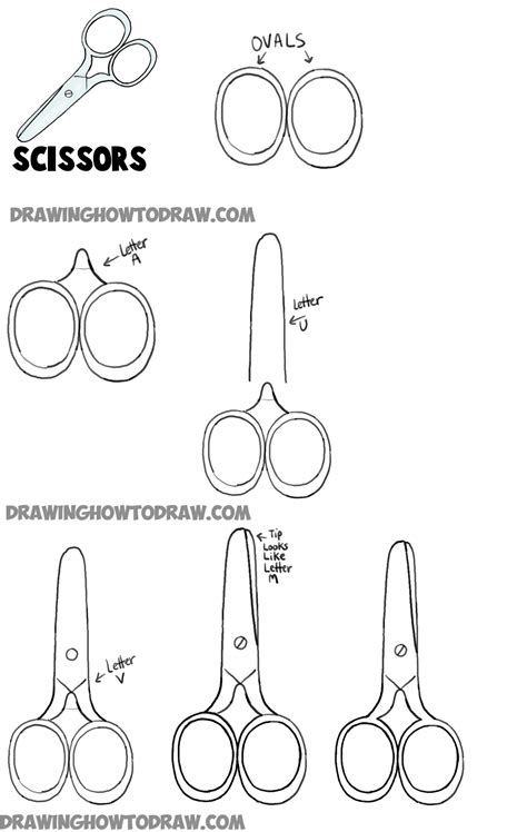 How to draw scissors step by step very easy YouTube
