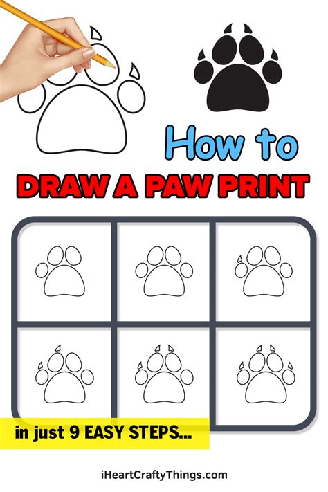 How to Draw a Cat Paw Print Cat paw print, Paw drawing