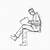 how to draw a person sitting
