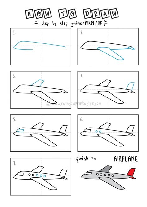 Fpencil How to draw Aeroplane for kids step by step