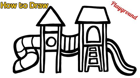 How to Draw Playground in Easy & Simple Steps MS Drawing
