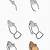how to draw a praying hands step by step