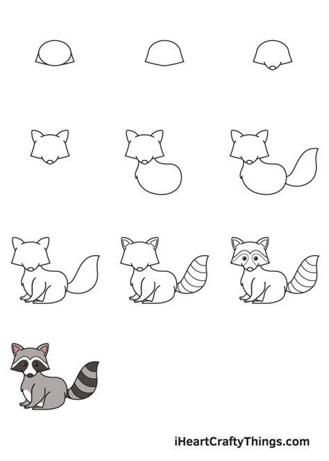 How to Draw a Raccoon (Step by Step Pictures) Cool2bKids