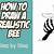 how to draw a realistic bee step by step