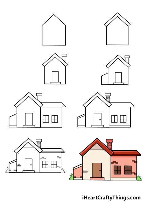 How to Draw a House in 2Point Perspective Step by Step