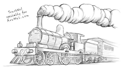 Steam Train Drawing Side View Free download on ClipArtMag