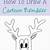 how to draw a reindeer face