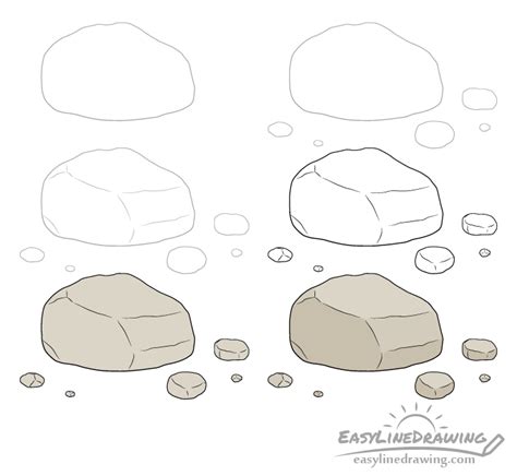 How To Draw Rocks Step By Step Images
