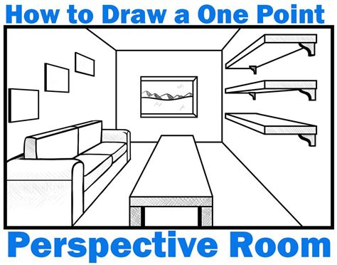 How to Draw the Inside of a Room with 3 Point Perspective