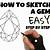 how to draw a ruby step by step