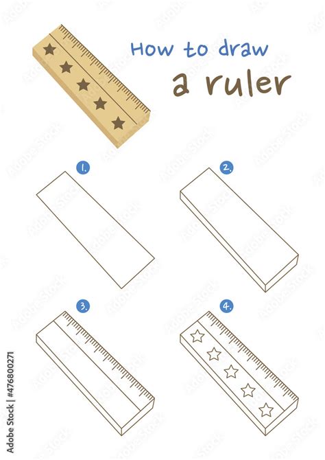 How to draw a square Using ruler and set square (Step by