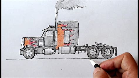Learn How to Draw Peterbilt 379 Truck (Trucks) Step by