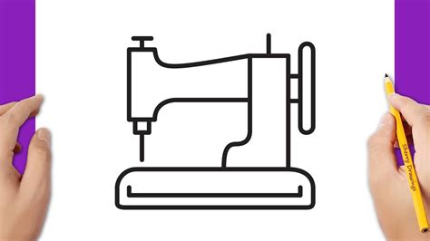 Learn How to Draw a Sewing Machine (Home Appliances) Step