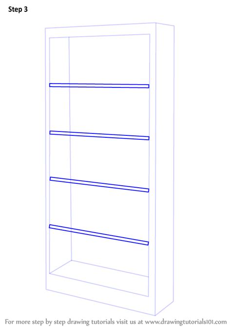 How To Draw A Bookshelf Step By Step Images