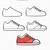 how to draw a shoe print