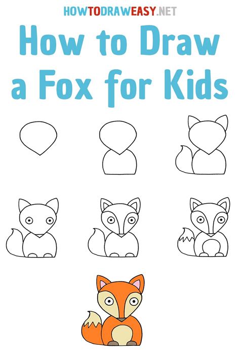 How to Draw a Fox Step by Step Easy Drawing Guides