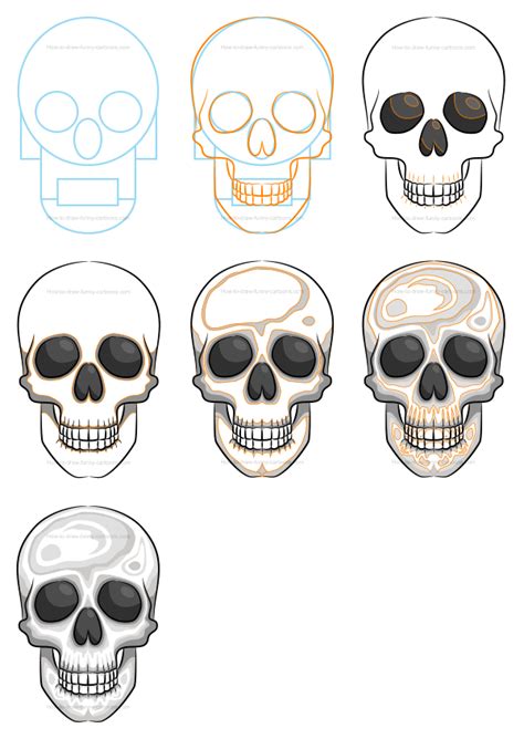 Learn How to Draw Skull Easy (Skulls) Step by Step