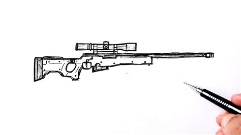 Learn How to Draw a M2010 Enhanced Sniper Rifle (Rifles