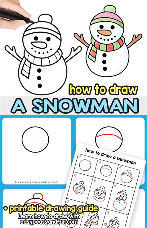 Draw a Happy Snowman Art Projects for Kids Bloglovin’