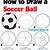 how to draw a soccer ball easy