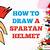 how to draw a spartan step by step