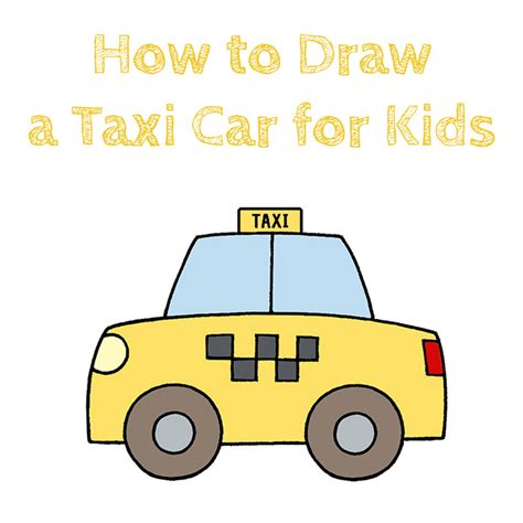 How to Draw a Taxi Easy learn drawing step by step with