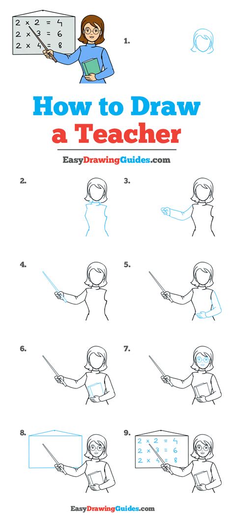 How to draw School Teacher drawing on Teacher Day Teacher