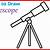 how to draw a telescope step by step