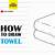 how to draw a towel step by step