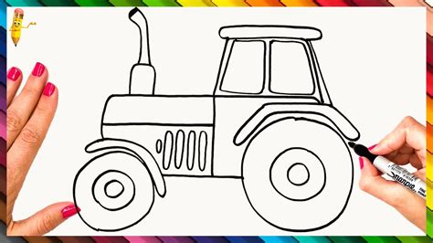 How to Draw tractor step by step learn drawing easy with