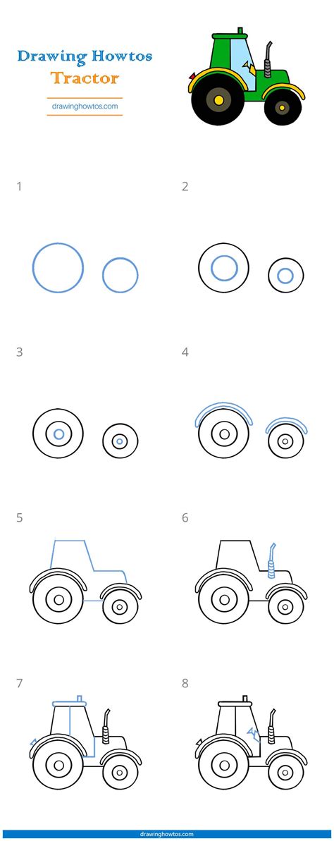 35+ Ideas For Step By Step Easy Tractor Drawing Creative