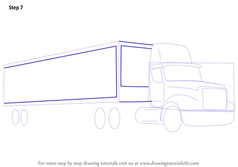 How to Draw Simple Dump Truck printable step by step