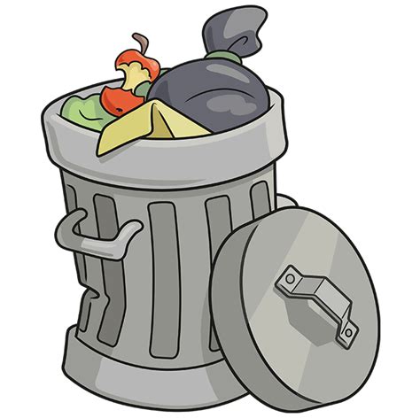 Trash Can Free Coloring Pages
