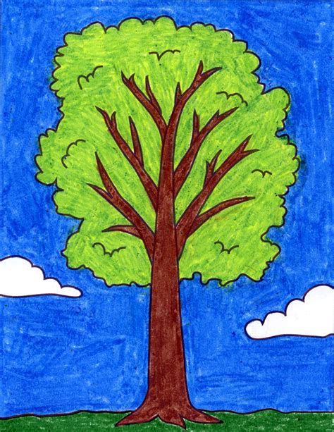 How To Draw A Tree Happy Family Art Shape art, Trees