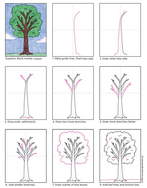 How to Draw a Fall Tree Really Easy Drawing Tutorial
