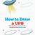 how to draw a ufo step by step