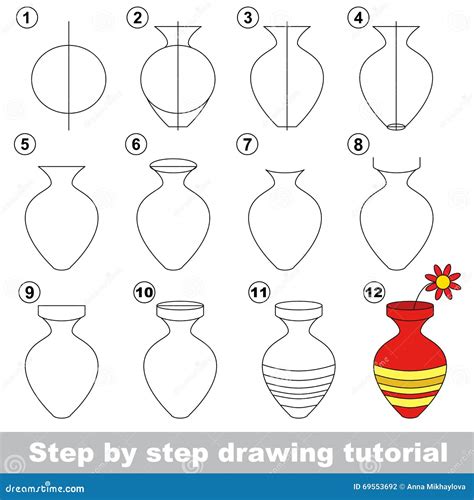 Page Shows How To Learn Step By Step To Draw Antique Vase
