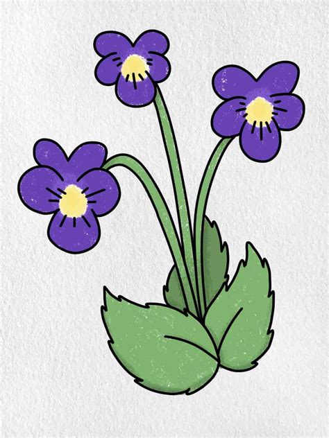 Flowers Drawings Inspiration violet flower tattoos