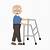 how to draw a walker for old people