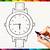 how to draw a watch step by step